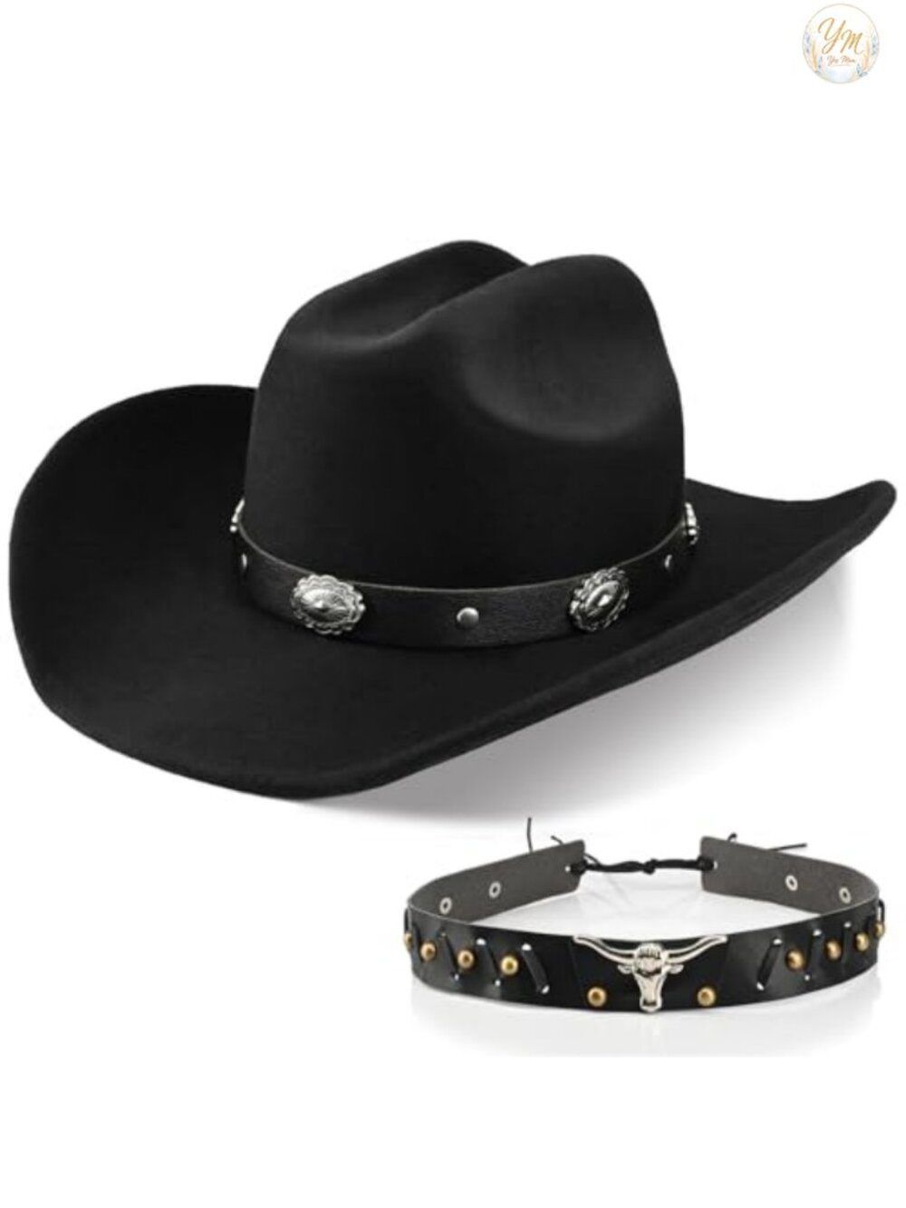 100% Wool Western Cowboy Hat for Men Women Classic Fedora Felt Cowgirls